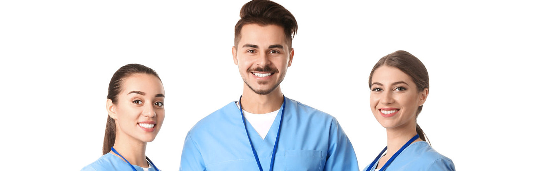group of caregiver smiling